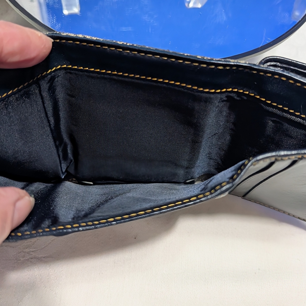 Dior Signature Saddle Monogram Blue Dior Oblique Jacquard And Leather Wallet 🔥 - Picture 11 of 17